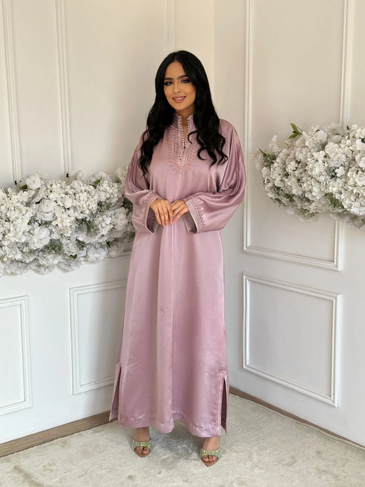 Abaya Marina Rosa – Elegante tunica marocchina da casa e ricevimenti – vista del prodotto 2