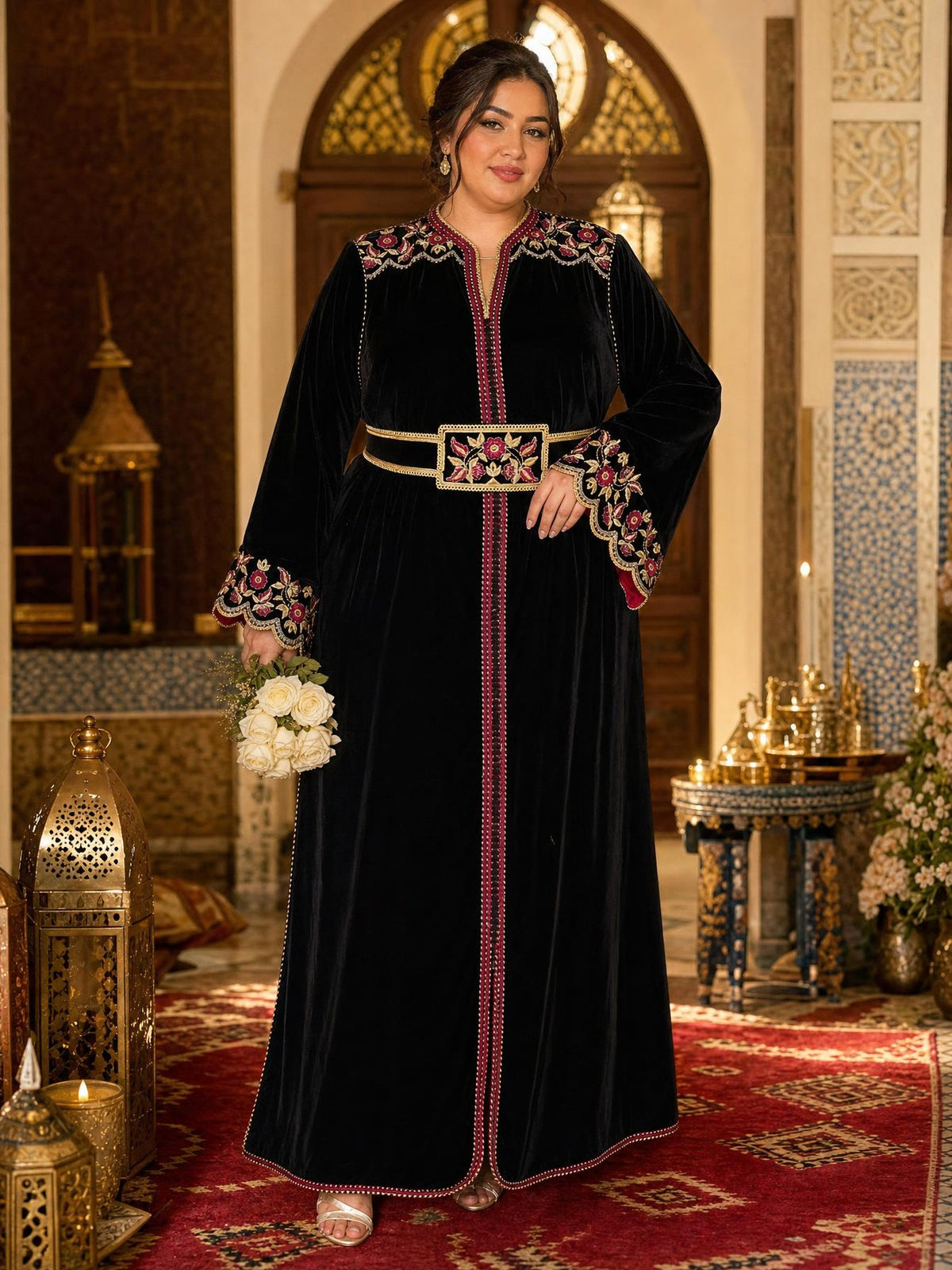 Lamiaa Kaftan – Handcrafted Moroccan Kaftan Dress \u2014 plus-size model