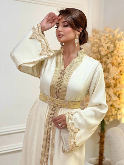 Takchita Samira Beige – Abito da Cerimonia Marocchino in Due Pezzi – vista del prodotto 6